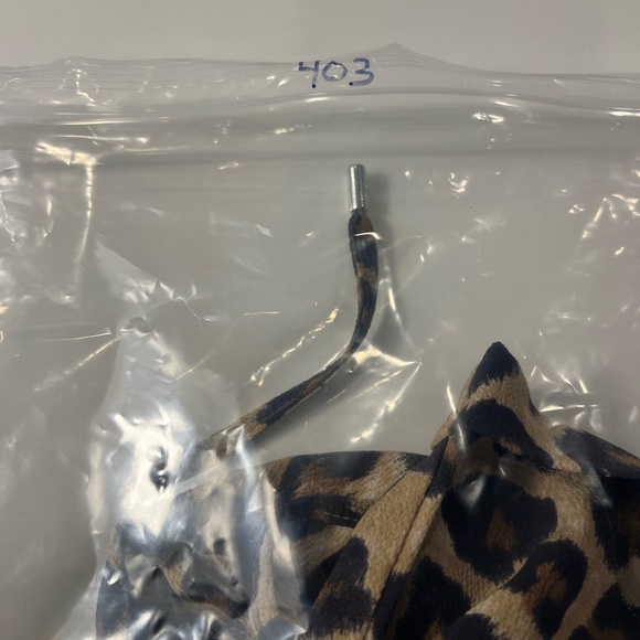 Zara Basics lightweight cheetah print elastic waist pleated cuff hem pockets - Picture 11 of 11